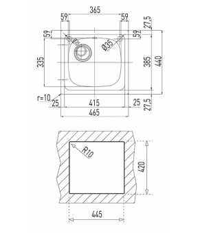 Кухонная мойка Teka Universal 465.465 1B 40109613