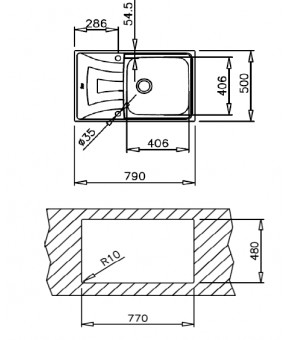 Кухонная мойка Teka Universo Max 79 1B 1D 115120002