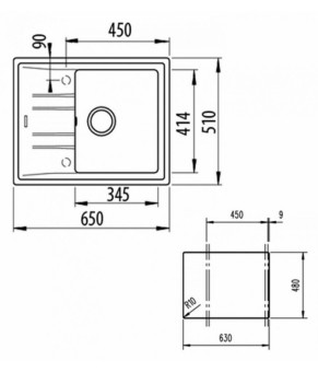 Кухонная мойка Teka Stone 45 S-TG 1B 1D 115330044