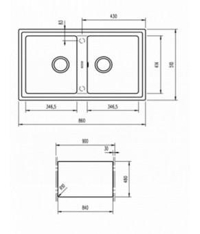 Кухонная мойка Teka Stone 90 B-TG 2B 115260003