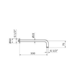Душевой кронштейн GRB Hydro 05025001