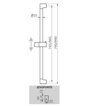Душевая штанга GRB Hydro 05030001