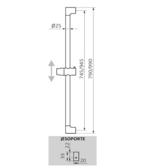 Душова штанга GRB Hydro 05030002