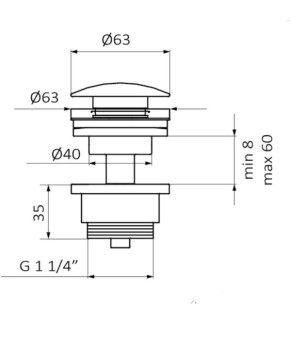 Донный клапан GRB Hydro 05055012
