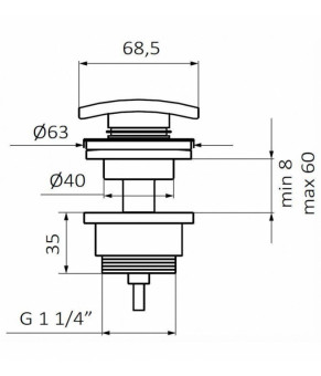 Донный клапан GRB Hydro 05055022