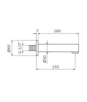Излив для ванны GRB Hydro 05025052