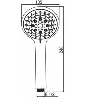 Ручной душ Alpi Doccia DC 056 CR