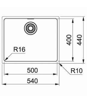 Кухонная мойка Franke Maris MRX 110-50 из нержавеющей стали 122.0598.741