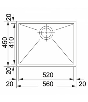 Кухонная мойка Franke Planar PPX 110-52 из нержавеющей стали 122.0203.471