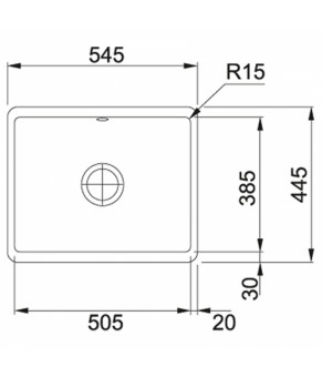 Кухонная мойка Franke Kubus KBK 110-50 графит 126.0335.882