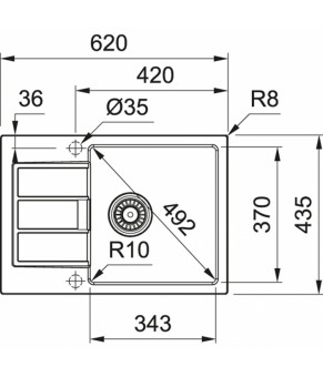 Кухонная мойка Franke Sirius 2.0 S2D 611-62 Slim Чёрный 143.0631.535