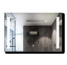 купити недорого Зеркало Dusel LED DE-M1041 75х100 см с часами и Bluetooth 610417