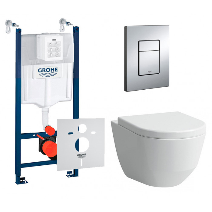 Комплект Grohe Rapid SL 3 в 1 3884000G, клавиша 38732000, унитаз Laufen Pro H8619570000001