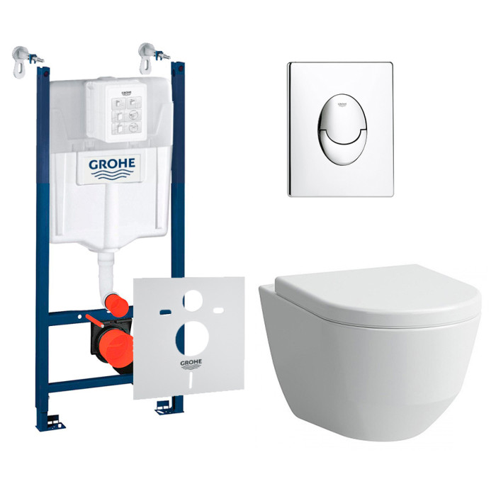 Комплект Grohe Rapid SL 3 в 1 3884000G, клавиша 38505000, унитаз Laufen Pro H8619570000001