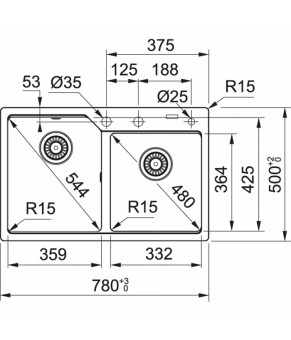 Кухонная мойка Franke Urban UBG 620-78 Ваниль 114.0574.974
