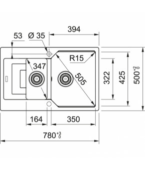 Кухонная мойка Franke Urban UBG 651-78 Сахара 114.0574.985