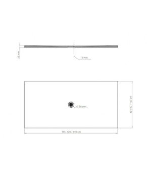 Поддон прямоугольный, камень 120x90x2,5 см Polimat FRESCO 00457 глянец