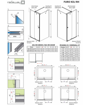 Боковая стенка Radaway Furo S1 100 10113100-01-01