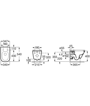 Комплект Grohe Rapid SL 3 в 1 3884000G, клавиша 38732000, унитаз Roca Gap A34H47C000