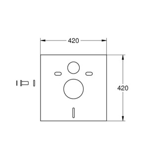 Комплект Grohe Rapid SL 3 в 1 3884000G, клавиша 38505000, унитаз Roca Gap A34H470000