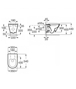 Комплект Grohe Rapid SL 3 в 1 3884000G, клавиша 38505000, унитаз Roca Gap A34H0N8000
