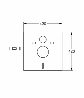 Комплект Grohe Rapid SL 3 в 1 3884000G, клавиша 38732000, унитаз Laufen Pro H8619570000001