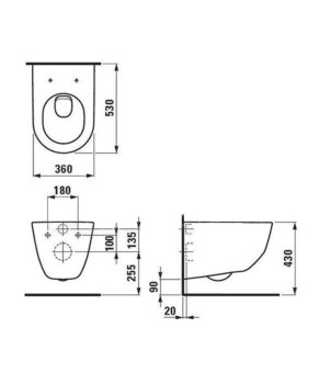 Комплект Grohe Rapid SL 3 в 1 3884000G, клавиша 38505000, унитаз Laufen Pro H8619570000001