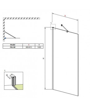 Шторка для ванны Radaway Classic PNJ 211080-001