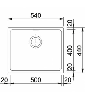 Кухонная мойка Franke Kubus KBG 110-50 Серый камень 125.0575.040