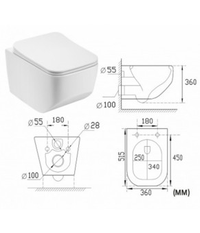 Комплект: инсталляция Grohe 38772001, панель Grohe 38732000, унитаз Dusel DWHT10201530R
