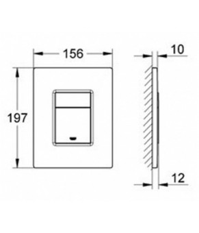 Комплект: инсталляция Grohe 38772001, панель Grohe 38732000, унитаз Dusel DWHT10210230R