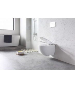 Комплект: инсталляция Geberit 458.103.00.1, панель Geberit Delta 50 белый, унитаз Dusel DWHT10201130R