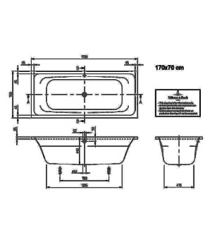 Ванна Villeroy and  Boch Targa Style UBA177FRA2V-01