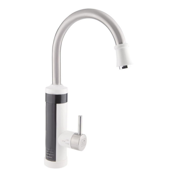 Проточний кран-водонагрівач Lidz Warm 059 White / Nickel (LDWAR059WNK35878)