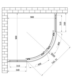 Душевой бокс Lidz Majatek SB90x90.BLA.LOW.TR