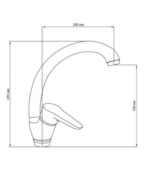 Смеситель для кухни Lidz (CRM)-14 34 008 03