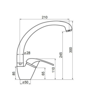 Смеситель для кухни Lidz (WHI)-20 38 011 03