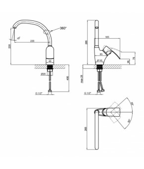 Смеситель для кухни Lidz Anny 007F (k40) LDANN007FCRM35122 Хром