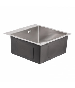 Интегрированная кухонная мойка Lidz Handmade H5050 Brushed Steel 3.0/1.0 мм (LDH5050BRU35375)