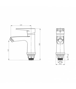 Смеситель для раковины Lidz Nicole 001F (k35) LDNIC001FCRM21880 Хром