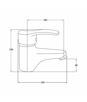 Смеситель для раковины Lidz (CRM)-20 38 001 00