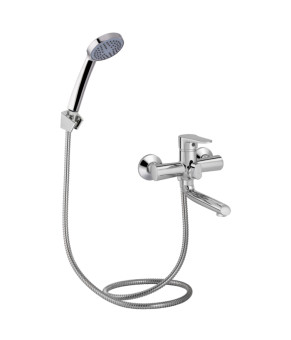 Смеситель для ванны Lidz Nicole 006 с поворотным изливом и душевым гарнитуром (LDNIC006CRM22139) Хром