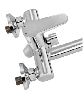 Смеситель для ванны Lidz Nicole 006 с поворотным изливом и душевым гарнитуром (LDNIC006CRM22139) Хром