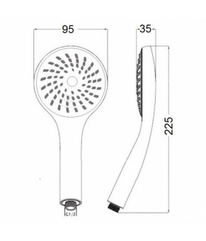 Лейка для ручного душа Lidz (CRM)-51 01 000 00