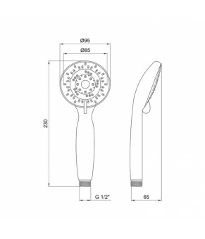 Лейка для ручного душа Lidz (CRM)-51 05 000 00