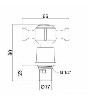 Кран-букса Lidz (CRM)-53-22 000 00 1/2" с ручкой