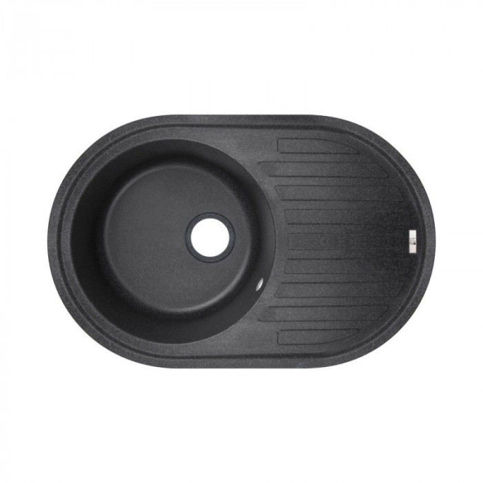 Кухонна мийка Lidz Oval Black BLA-03 (LIDZBLA03780500200)