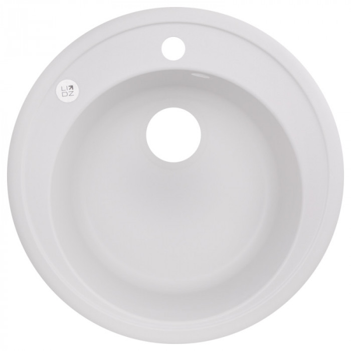 Кругла кухонна мийка Lidz D510/200 WHI-01 (LIDZWHI01D510200)