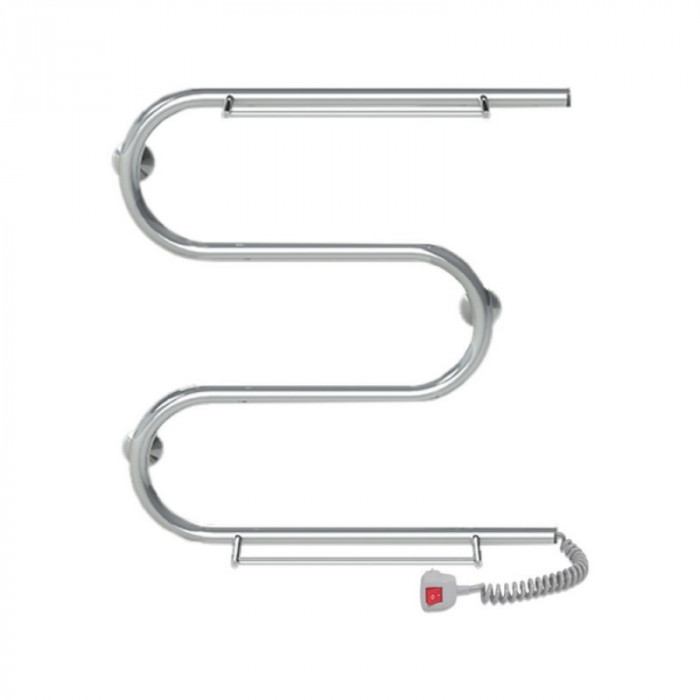 Полотенцесушитель электрический Lidz  Snake shelf (CRM) 500x500 RE с полкой