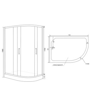 Душевая кабина Lidz Latwa SC120x85L.SAT.LOW.FR Frost